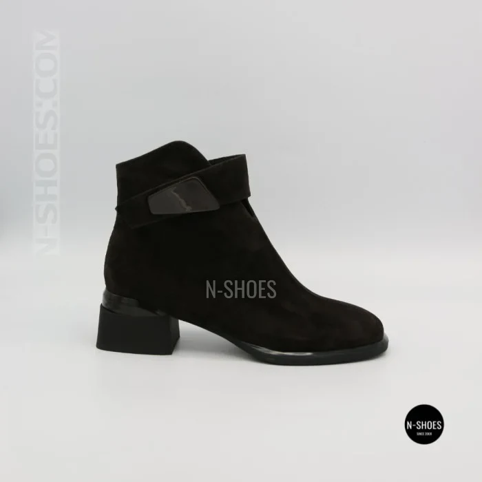 Елегантні демісезонні ботильйони Fabio Monelli 216609 LE1245-WS678-YF340B BROWN SUEDE