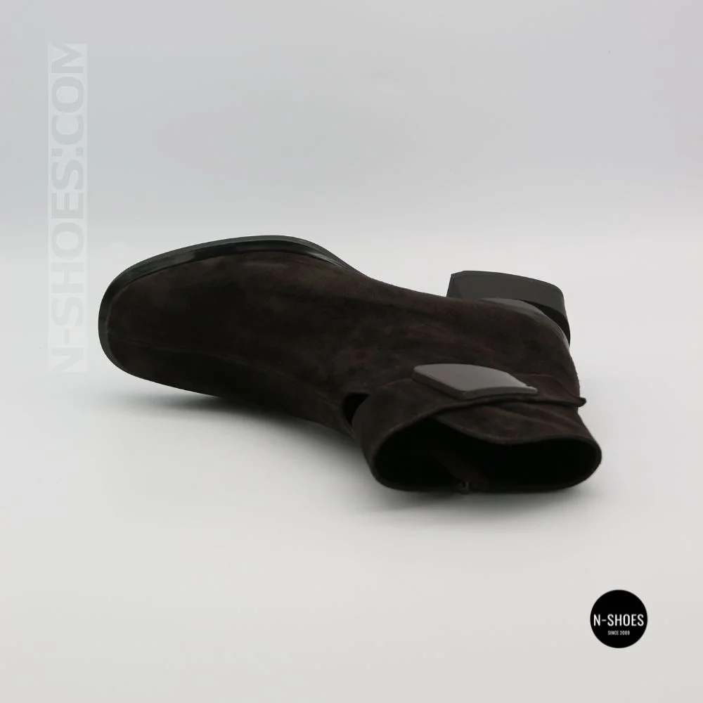 Елегантні демісезонні ботильйони Fabio Monelli 216609 LE1245-WS678-YF340B BROWN SUEDE Lonza 220214 6394
