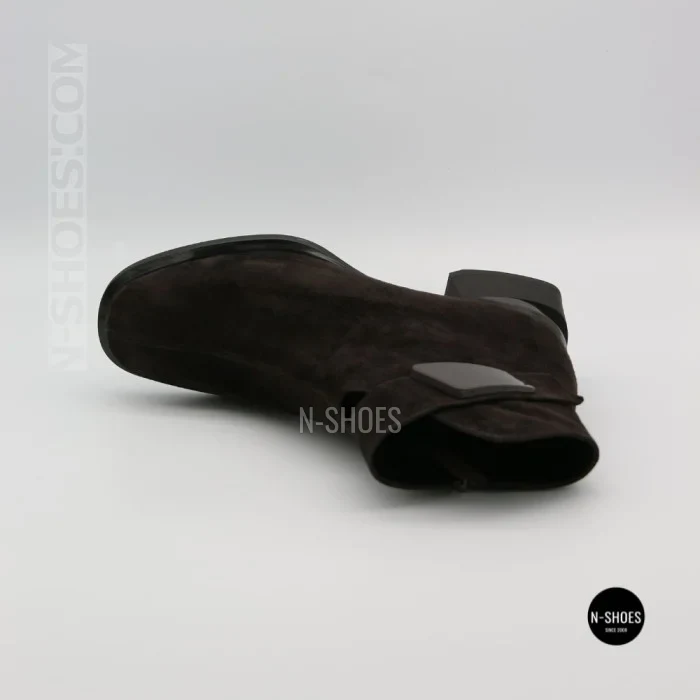Елегантні демісезонні ботильйони Fabio Monelli 216609 LE1245-WS678-YF340B BROWN SUEDE