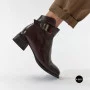 Елегантні демісезонні ботильйони Fabio Monelli 216609 LE1245-WS678-YF340B BROWN SUEDE Lonza 220214 6394