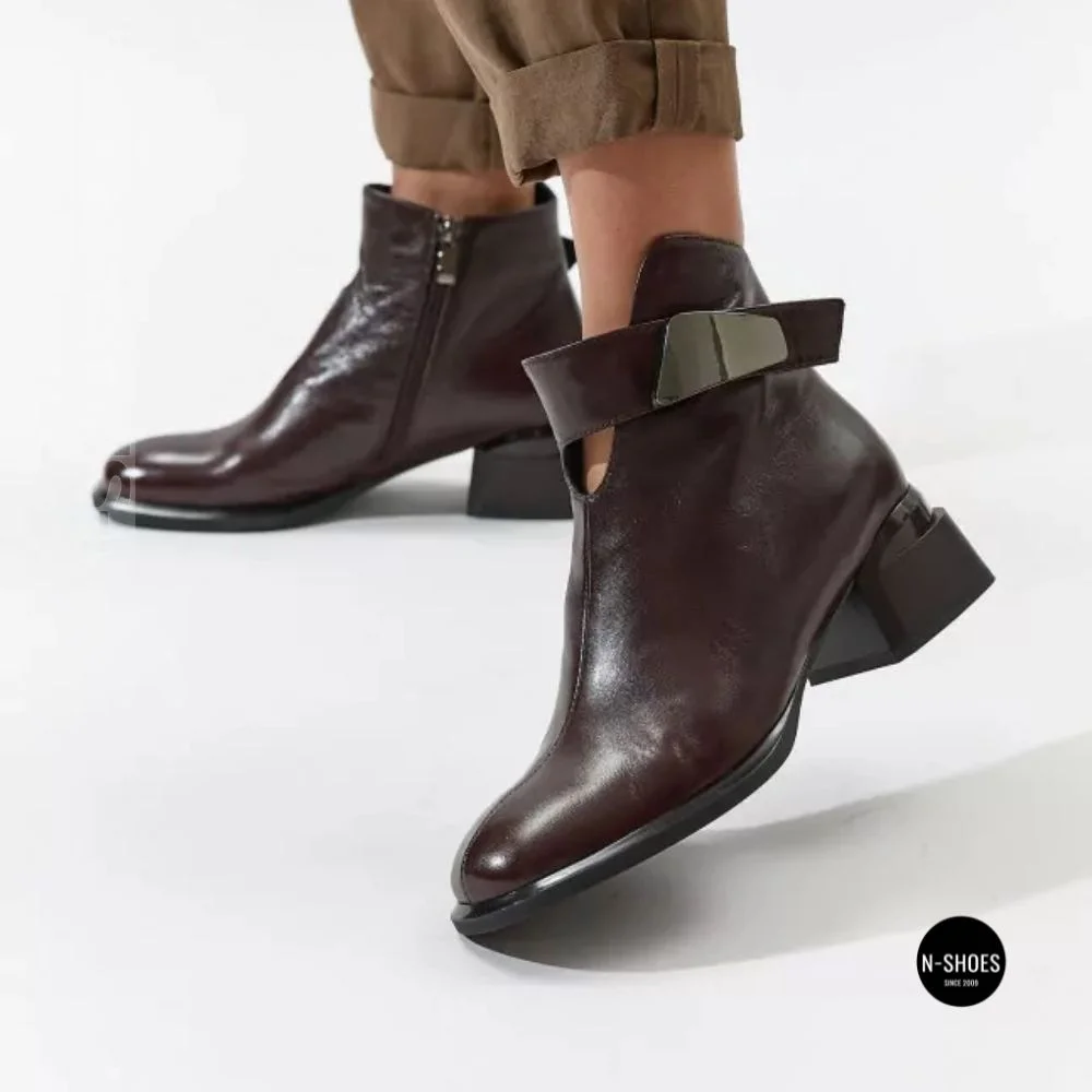 Елегантні демісезонні ботильйони Fabio Monelli 216609 LE1245-WS678-YF340B BROWN SUEDE Lonza 220214 6394
