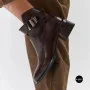 Елегантні демісезонні ботильйони Fabio Monelli 216609 LE1245-WS678-YF340B BROWN SUEDE Lonza 220214 6394