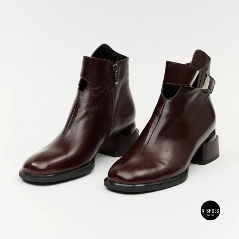 Елегантні демісезонні ботильйони Fabio Monelli 216609 LE1245-WS678-YF340B BROWN SUEDE Lonza 220214 6394