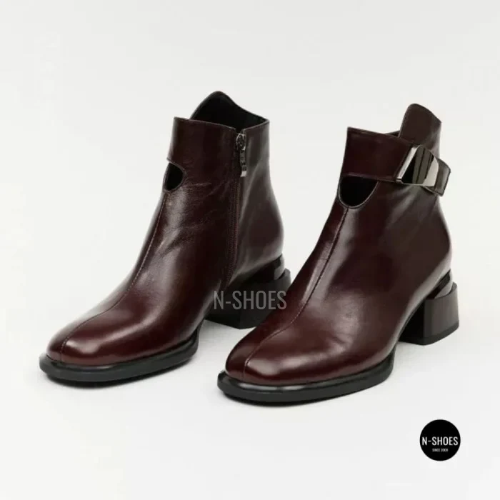 Елегантні демісезонні ботильйони Fabio Monelli 216609 LE1245-WS678-YF340B BROWN SUEDE