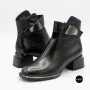 Жіночі шкіряні ботильйони Fabio Monelli 215049 LE1245-WS678-YP1718B BLACK Lonza 220213 6395