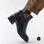 Жіночі шкіряні ботильйони Fabio Monelli 215049 LE1245-WS678-YP1718B BLACK Lonza 220213 6395