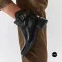 Жіночі шкіряні ботильйони Fabio Monelli 215049 LE1245-WS678-YP1718B BLACK Lonza 220213 6395