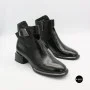 Жіночі шкіряні ботильйони Fabio Monelli 215049 LE1245-WS678-YP1718B BLACK Lonza 220213 6395