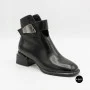 Жіночі шкіряні ботильйони Fabio Monelli 215049 LE1245-WS678-YP1718B BLACK Lonza 220213 6395