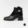 Жіночі шкіряні ботильйони Fabio Monelli 215049 LE1245-WS678-YP1718B BLACK Lonza 220213 6395