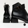 Жіночі шкіряні ботильйони Fabio Monelli 215049 LE1245-WS678-YP1718B BLACK Lonza 220213 6395