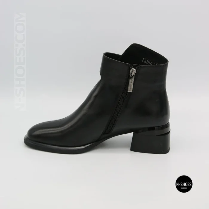 Женские кожаные ботильоны Fabio Monelli 215049 LE1245-WS678-YP1718B BLACK Lonza 220213 6395