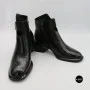 Жіночі шкіряні ботильйони Fabio Monelli 215049 LE1245-WS678-YP1718B BLACK Lonza 220213 6395