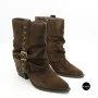 Елегантні замшеві козаки Lonza 216422 220177 59132-17R-Z Nelson BROWN SUEDE 6397 шоколадні