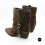 Елегантні замшеві козаки Lonza 216422 220177 59132-17R-Z Nelson BROWN SUEDE 6397 шоколадні