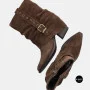 Елегантні замшеві козаки Lonza 216422 220177 59132-17R-Z Nelson BROWN SUEDE 6397 шоколадні