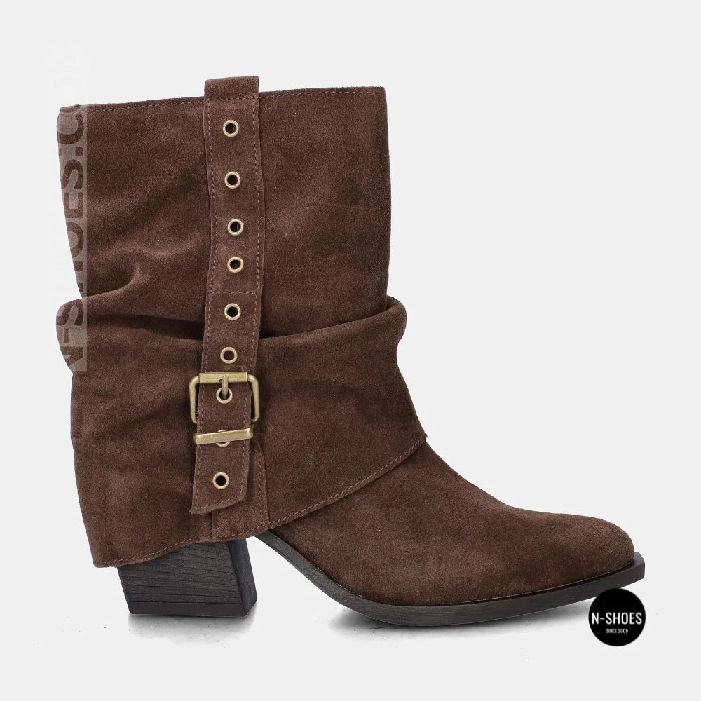 Елегантні замшеві козаки Lonza 216422 220177 59132-17R-Z Nelson BROWN SUEDE 6397 шоколадні