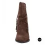 Елегантні замшеві козаки Lonza 216422 220177 59132-17R-Z Nelson BROWN SUEDE 6397 шоколадні