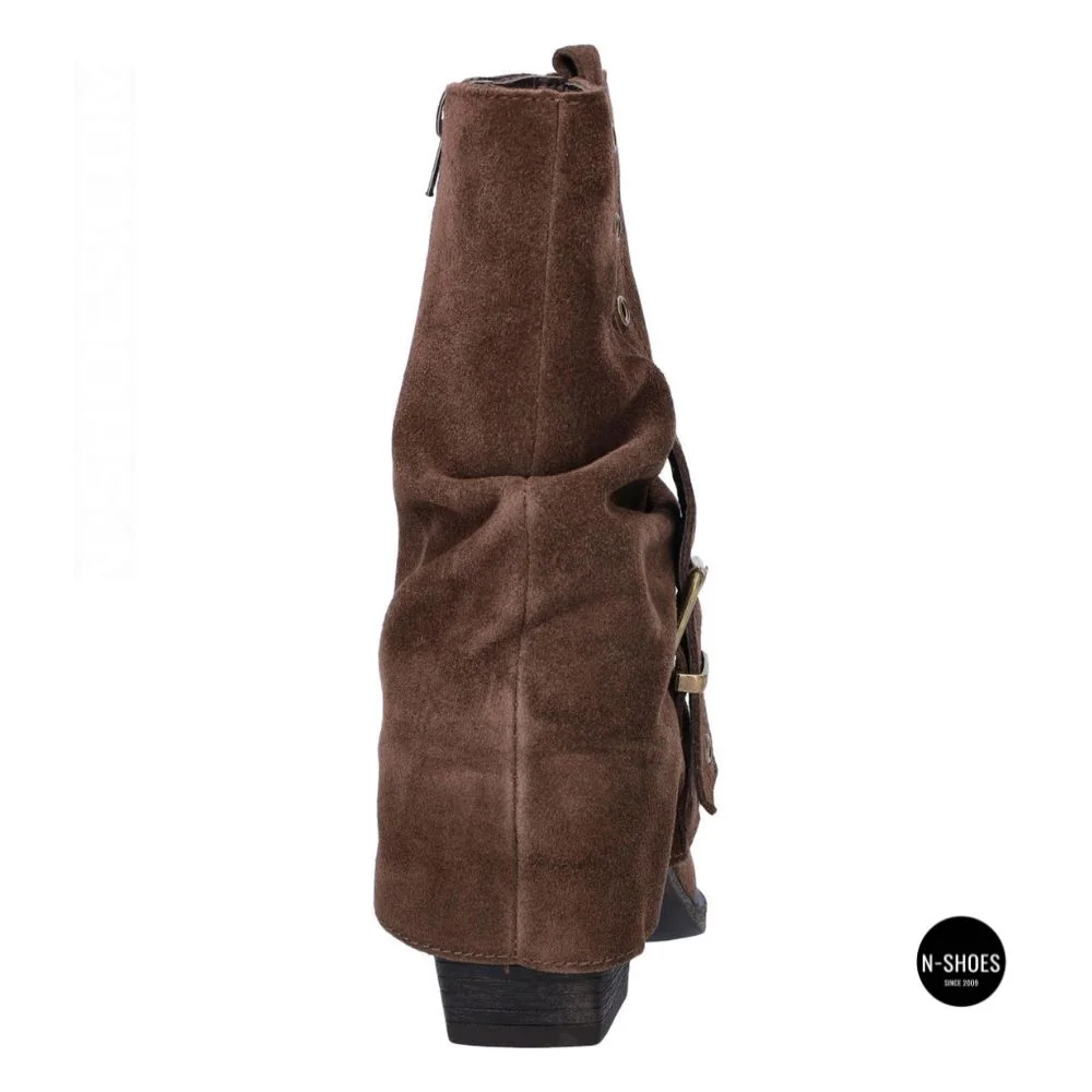 Елегантні замшеві козаки Lonza 216422 220177 59132-17R-Z Nelson BROWN SUEDE 6397 шоколадні