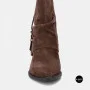 Елегантні замшеві козаки Lonza 216422 220177 59132-17R-Z Nelson BROWN SUEDE 6397 шоколадні