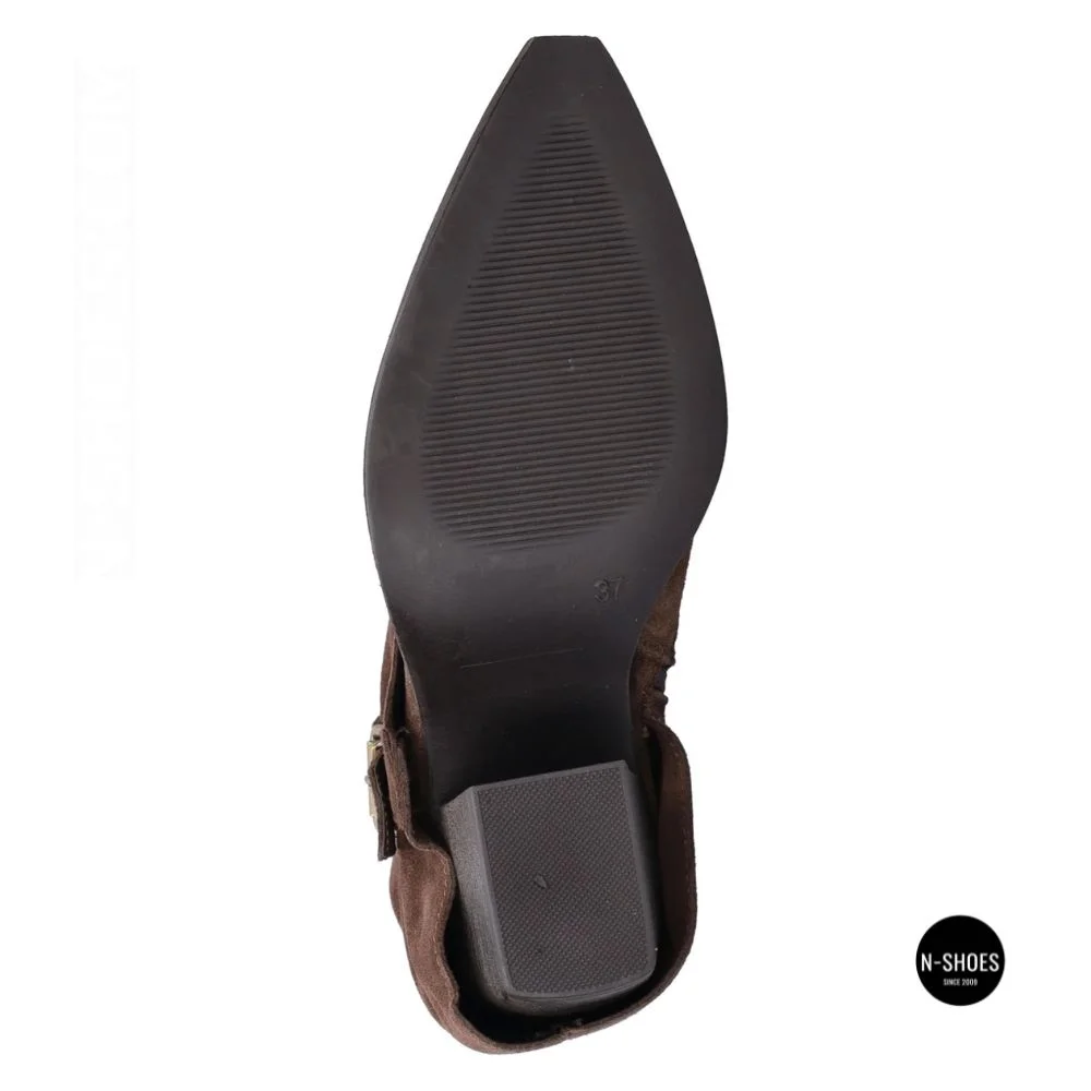 Елегантні замшеві козаки Lonza 216422 220177 59132-17R-Z Nelson BROWN SUEDE 6397 шоколадні