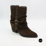 Елегантні замшеві козаки Lonza 216422 220177 59132-17R-Z Nelson BROWN SUEDE 6397 шоколадні