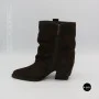 Елегантні замшеві козаки Lonza 216422 220177 59132-17R-Z Nelson BROWN SUEDE 6397 шоколадні
