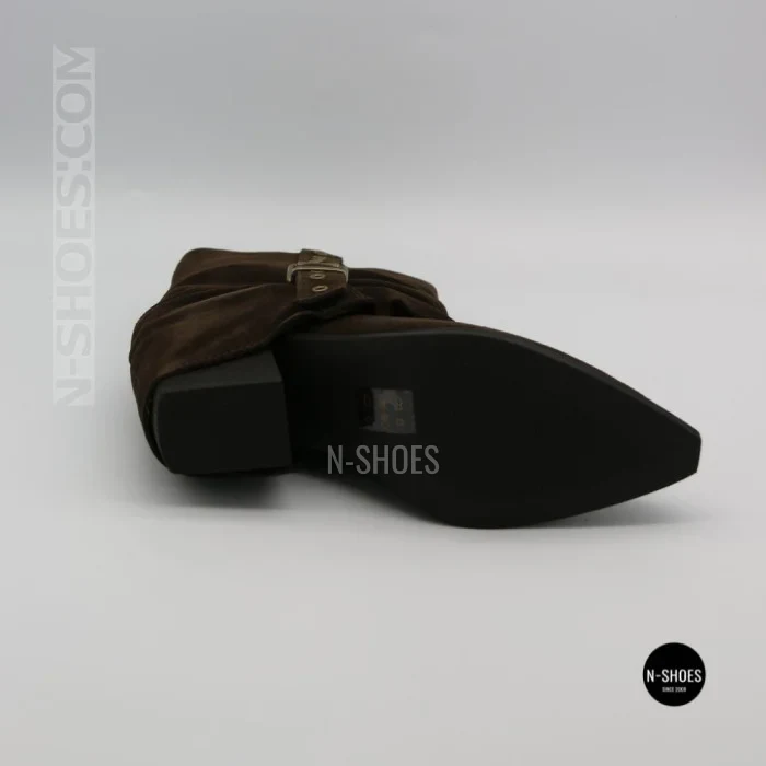 Елегантні замшеві козаки Lonza 216422 220177 59132-17R-Z Nelson BROWN SUEDE 6397 шоколадні