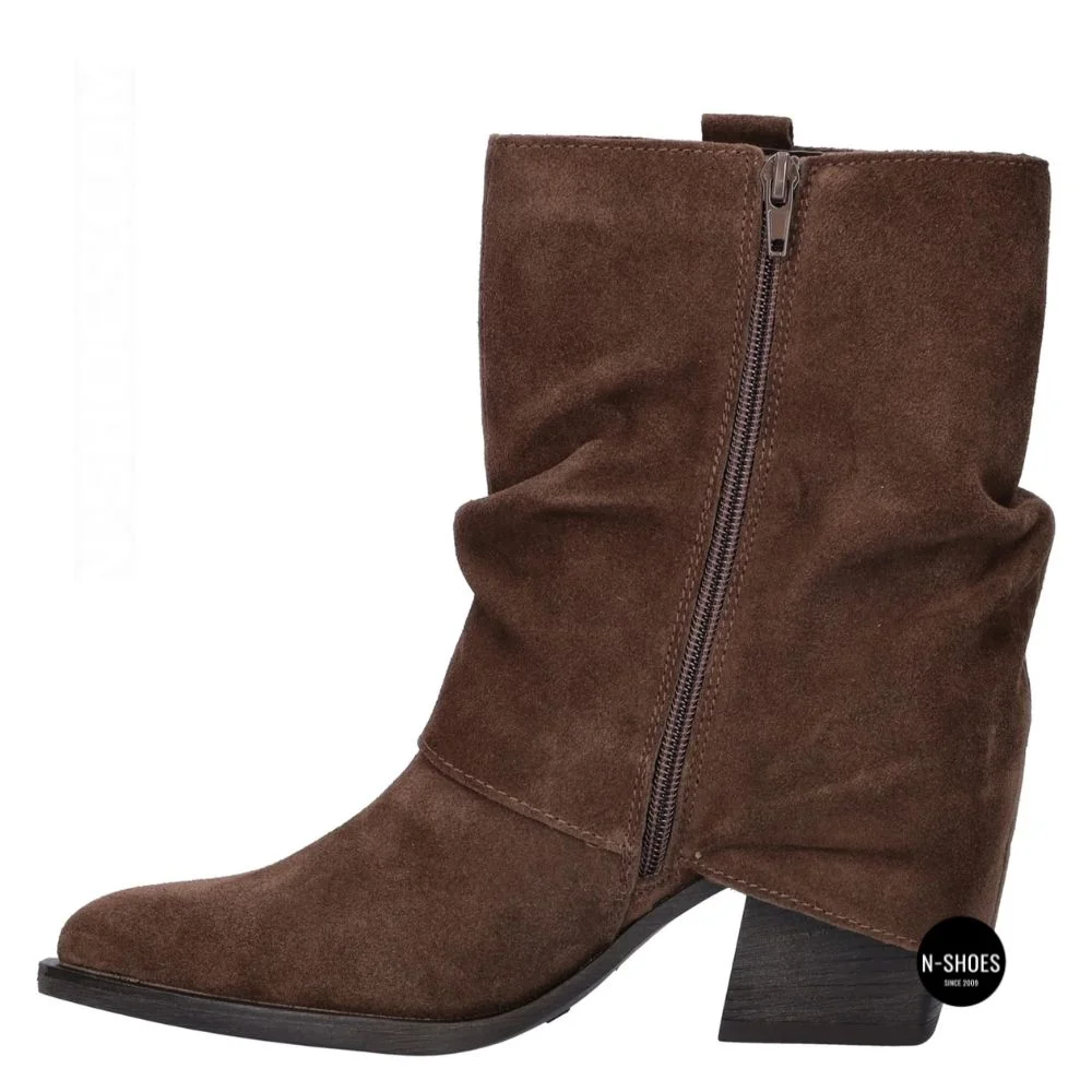 Елегантні замшеві козаки Lonza 216422 220177 59132-17R-Z Nelson BROWN SUEDE 6397 шоколадні