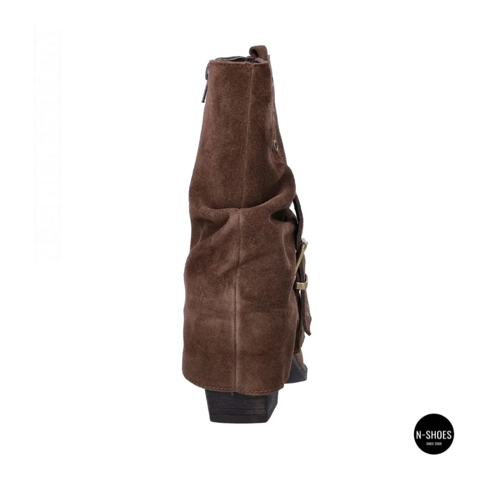 Елегантні замшеві козаки Lonza 216422 220177 59132-17R-Z Nelson BROWN SUEDE 6397 шоколадні