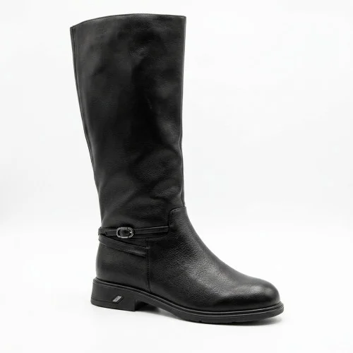 Женские черные сапоги Fabio Monelli 216671 BY2871H-32-C1814 BLACK 6398 классические из натуральной кожи.
