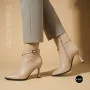 Елегантні бежеві ботильйони N-SHOES Lirio VB 742 Кристал 6403
