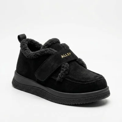 Warm loafers shoes with Velcro ALLSY 218451 XJ2026-105 -1 BLACK SUEDE 6419 black with fur trim UGG Funkarra Boot Warm loafers shoes with Velcro ALLSY 218451 XJ2026-105 -1 BLACK SUEDE 6419 black with fur trim UGG Funkarra Boot