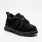 Теплі черевики-лофери туфлі з липучкою ALLSY 218451 XJ2026-105 -1 BLACK SUEDE 6419 чорні з хутряним оздобленням UGG Funkarra Boot