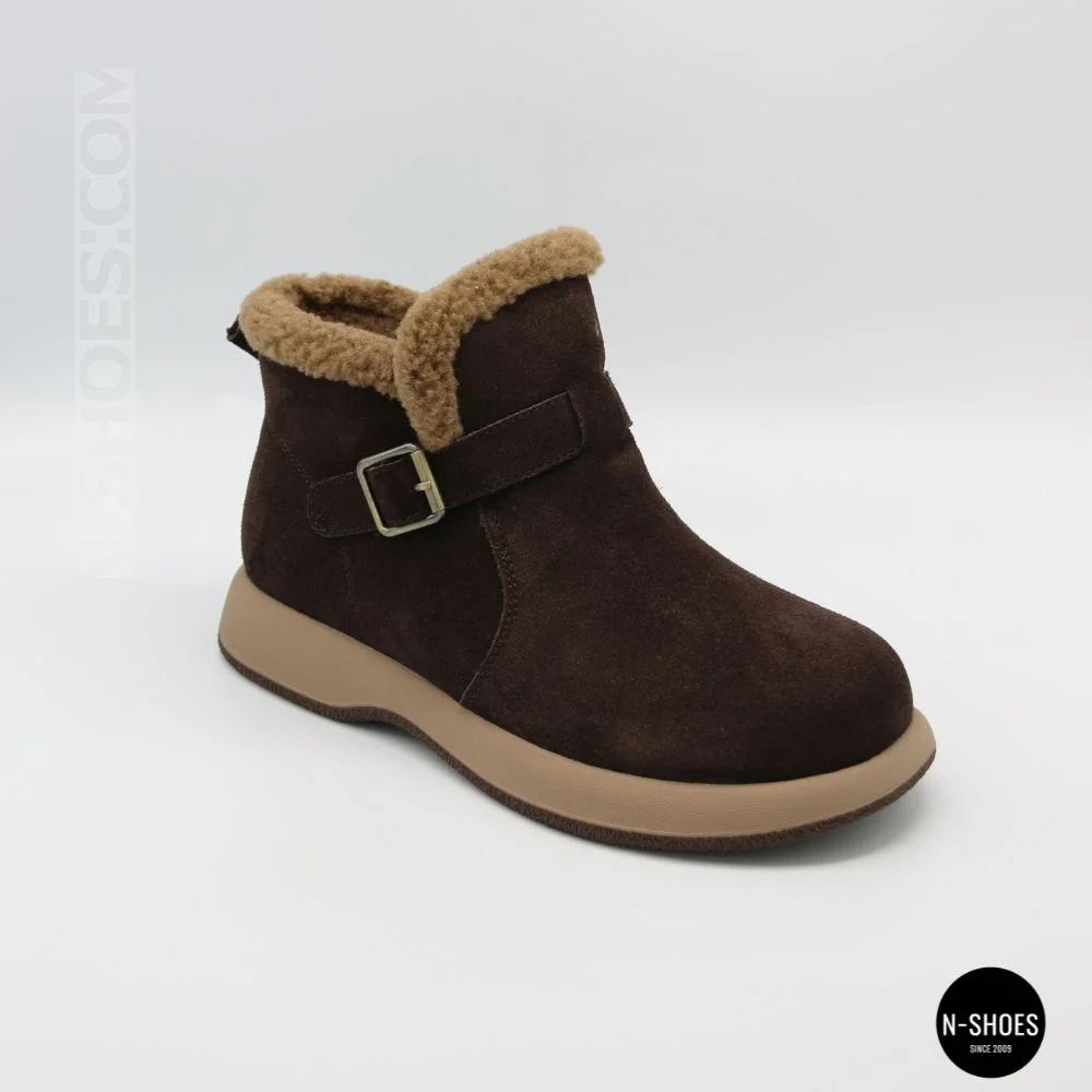 Теплі замшеві черевики Allsy 218514 4 XJ2026-124 1-2 BROWN 6422