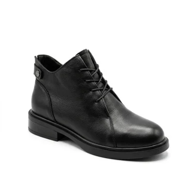 Women's black leather low-heel mid-season boots Allsy 216529 Lonza 217898 25D1R790-1 BLACK 6431 Women's black leather low-heel mid-season boots Allsy 216529 Lonza 217898 25D1R790-1 BLACK 6431