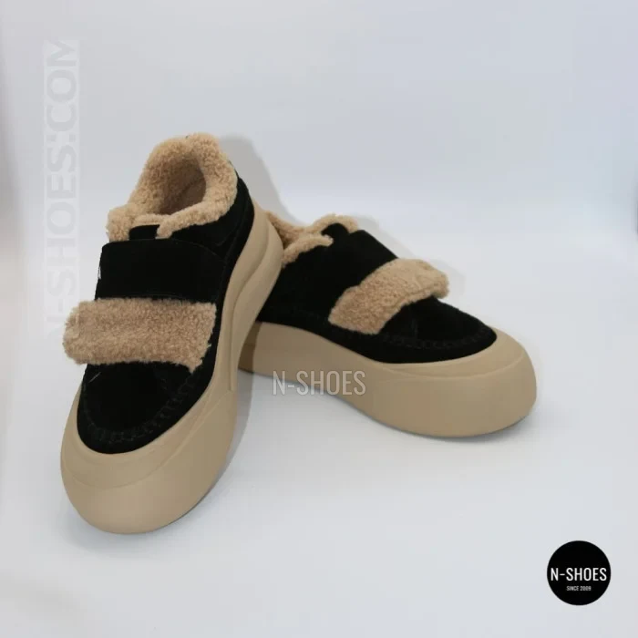 Теплые замшевые хайтопы ALLSY 217674 20K06ZS167-1 BLACK 6443