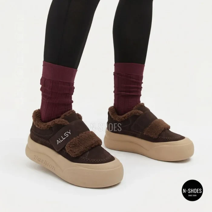 Затишні кросівки ALLSY 217676 26k66z5167-3 Brown Suede 6444