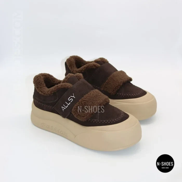 Затишні кросівки ALLSY 217676 26k66z5167-3 Brown Suede 6444