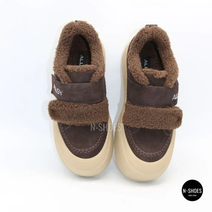 Затишні кросівки ALLSY 217676 26k66z5167-3 Brown Suede 6444