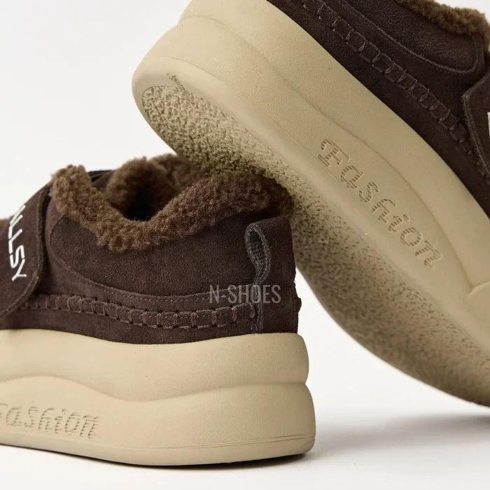 Затишні кросівки ALLSY 217676 26k66z5167-3 Brown Suede 6444