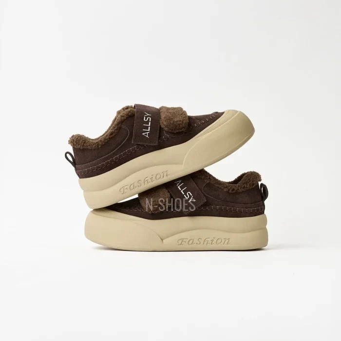Затишні кросівки ALLSY 217676 26k66z5167-3 Brown Suede 6444