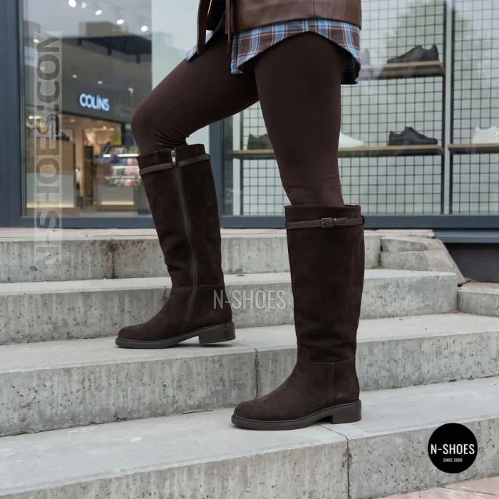 Теплые зимние сапоги Allsy 218230 2652-02C BROWN 6454 для города