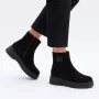 Black Suede Boots Allsy 214947 26Z83Z3619-2 BLACK for Your Style