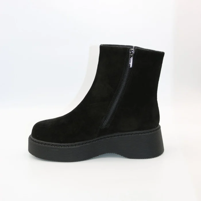 Black Suede Boots Allsy 214947 26Z83Z3619-2 BLACK for Your Style