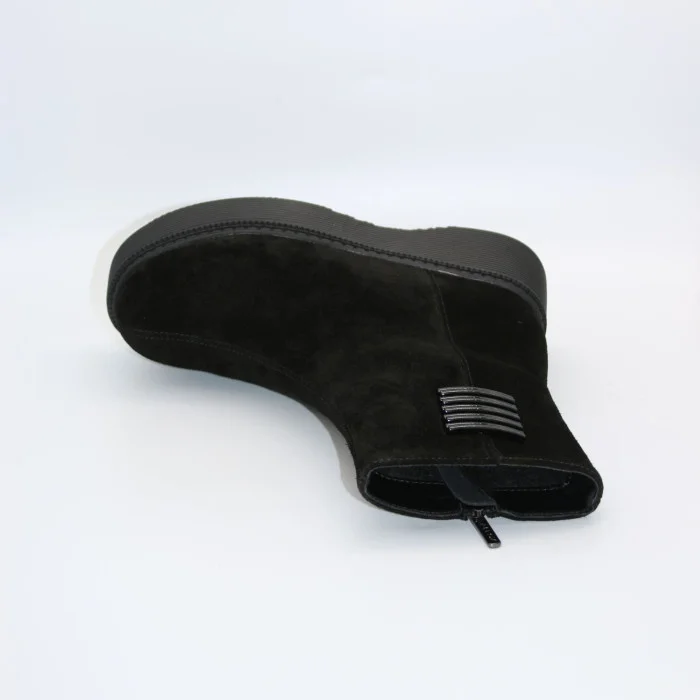 Black Suede Boots Allsy 214947 26Z83Z3619-2 BLACK for Your Style