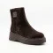 Women's brown suede platform boots Allsy 214949 26Z83Z3619-1 BROWN 6478