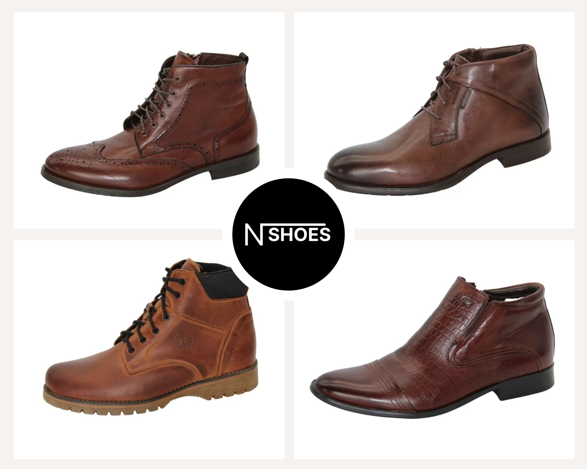 Чоловічі коричневі зимові черевики Чоловічі коричневі зимові черевики