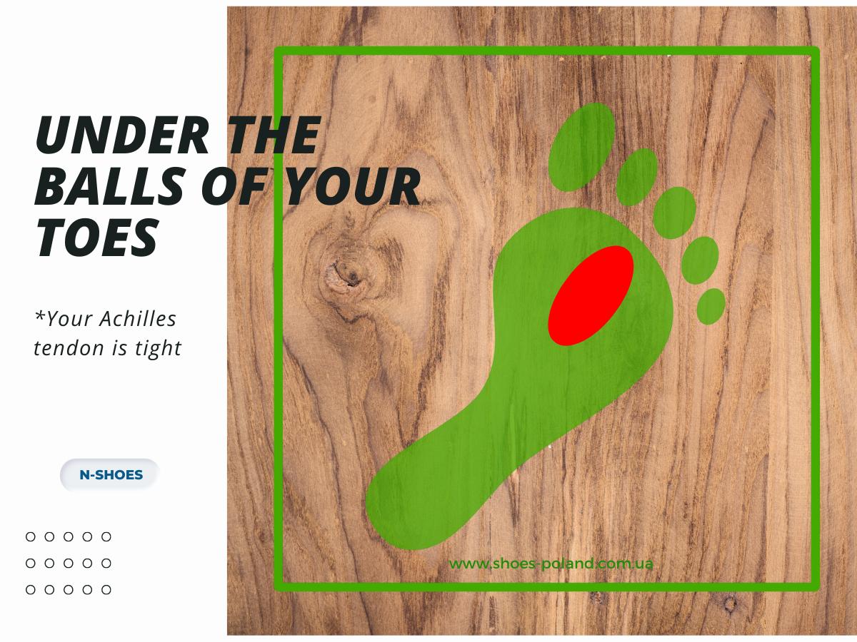 what does shoe wear under the balls of the toes mean