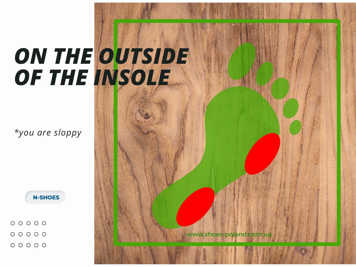 what does shoe wear on the outside of the insole mean